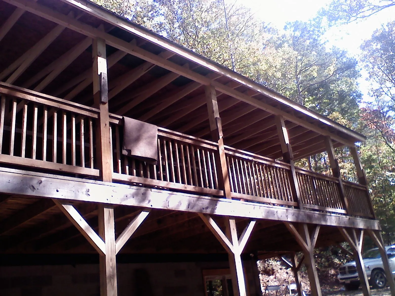 Timber framing under a new elevated porch and deck — Roof Leak Repair in Coupeville by Roofing Brothers